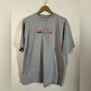 Vintage 90s Y2K Quiksilver Boarding Gray Single Stitch T Shirt Size XL